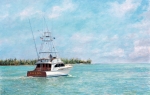 Tripp Harrison - Leaving Bimini | Hand-Embellished Giclee | Signed | Prints are also available on paper (unframed) | Sizes 8 x 13 - 18 x 30